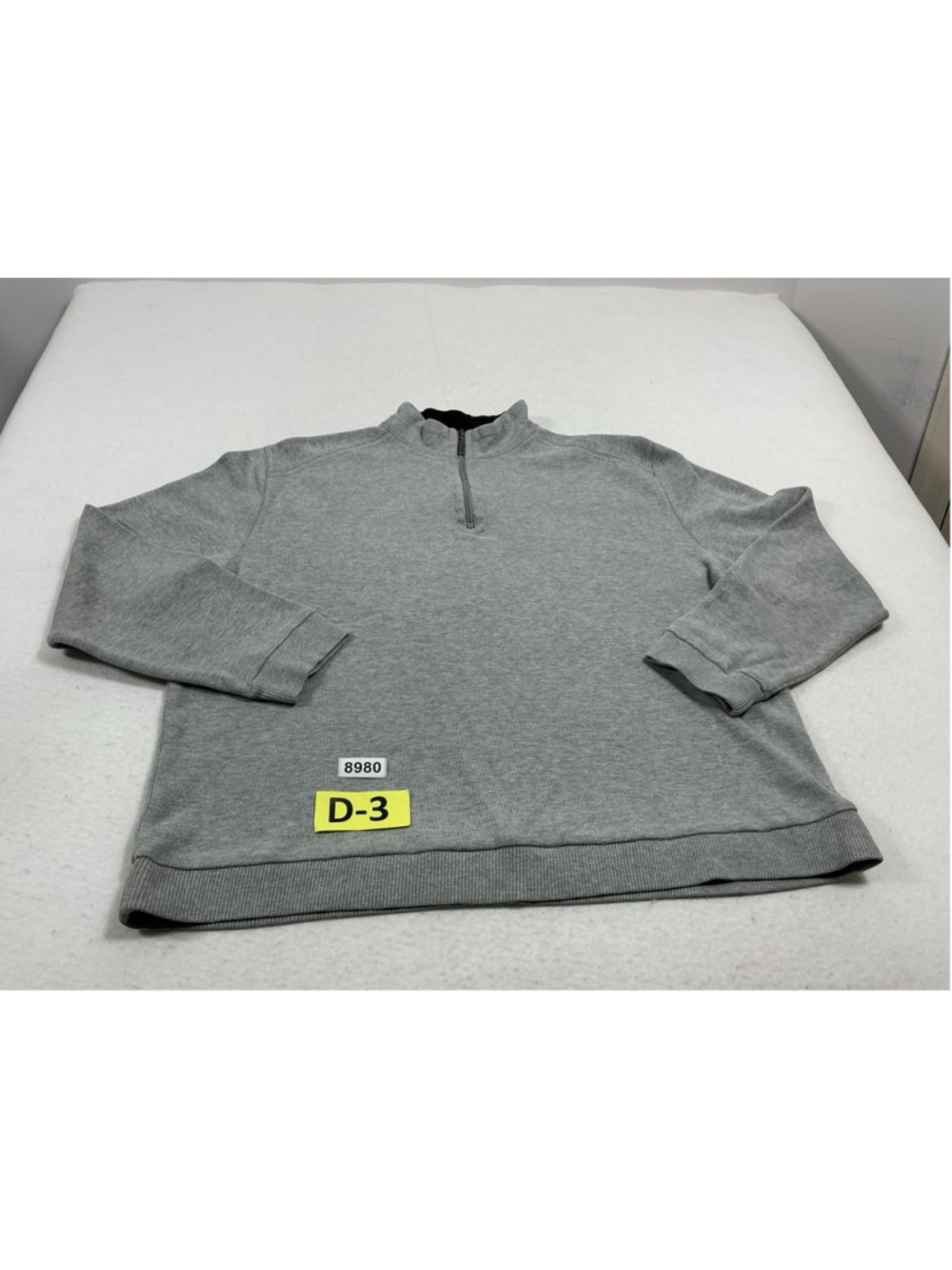Mens Excellent Paradise Collection Pullover 1/4 Zip Sweatshirt XL Gray